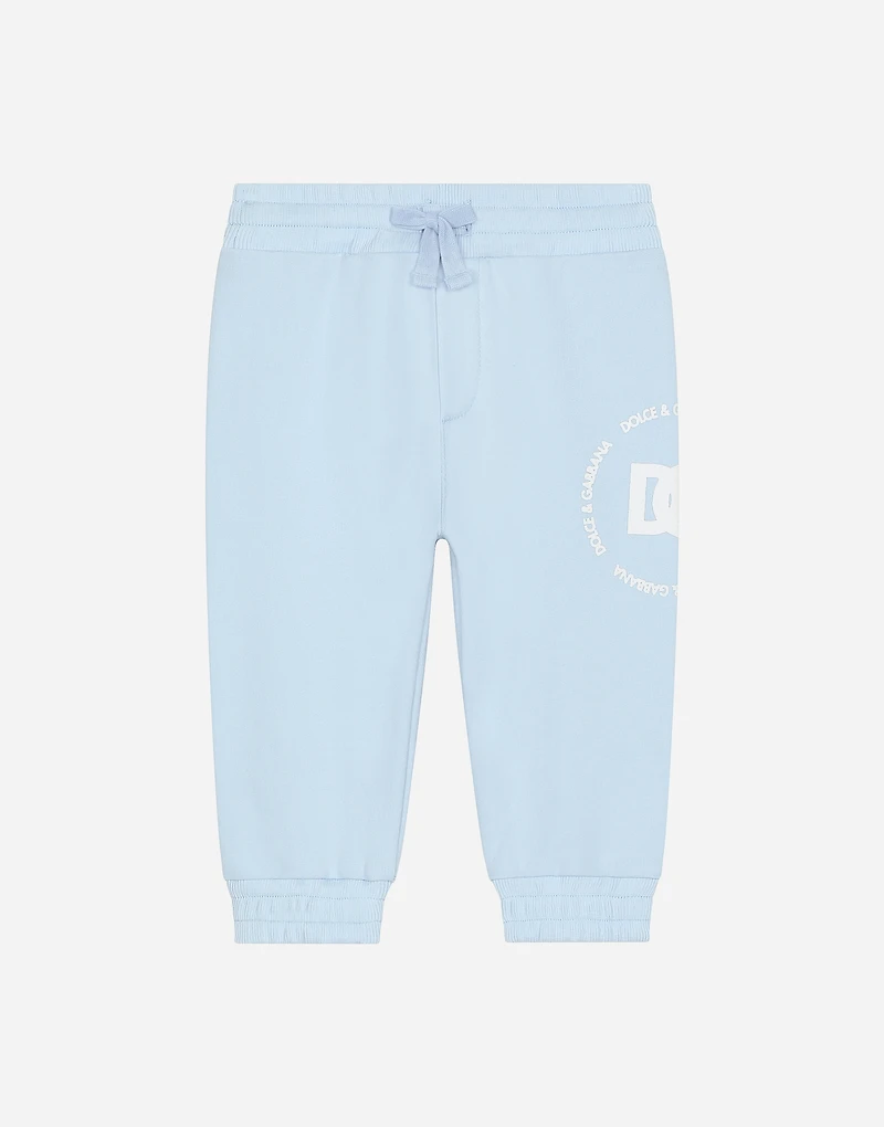 Jersey jogging pants with DG logo print