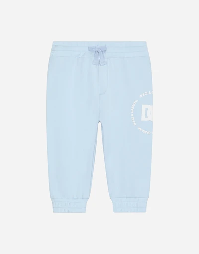 Jersey jogging pants with DG logo print