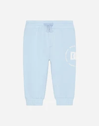 Jersey jogging pants with DG logo print