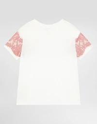 Jersey and lace T-shirt