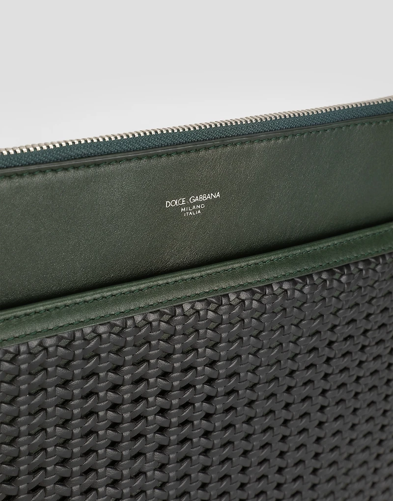 Plongé woven calfskin necessaire