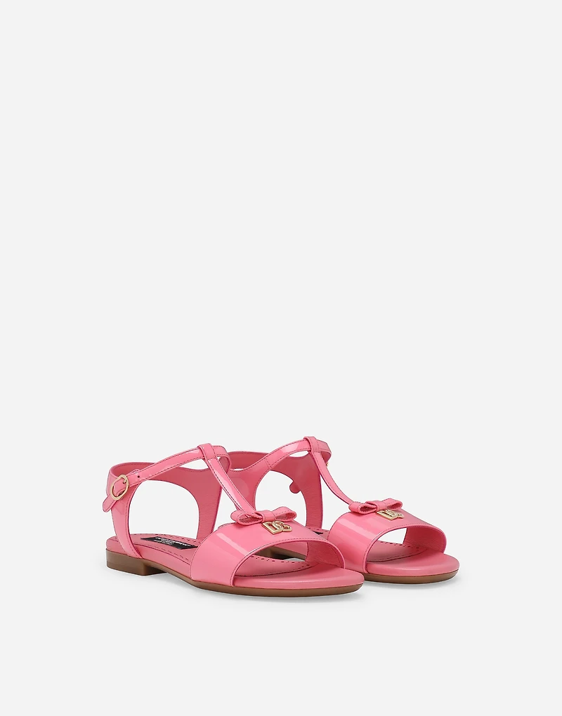 Patent leather sandals