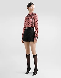 Quilted floral jacquard shorts with DG logo