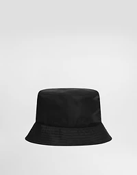 Nylon bucket hat with branded plate
