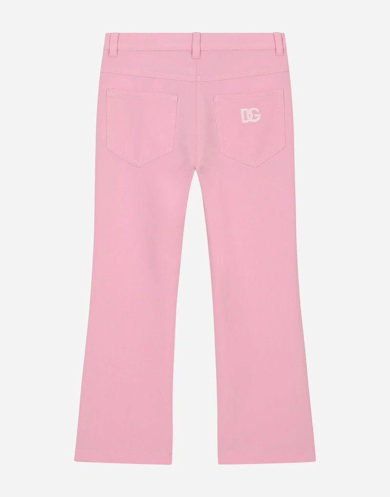 Flared cady pants with DG logo