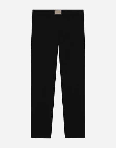 Leggings with logo tag