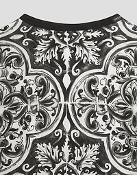 Majolica-print short-sleeved t-shirt