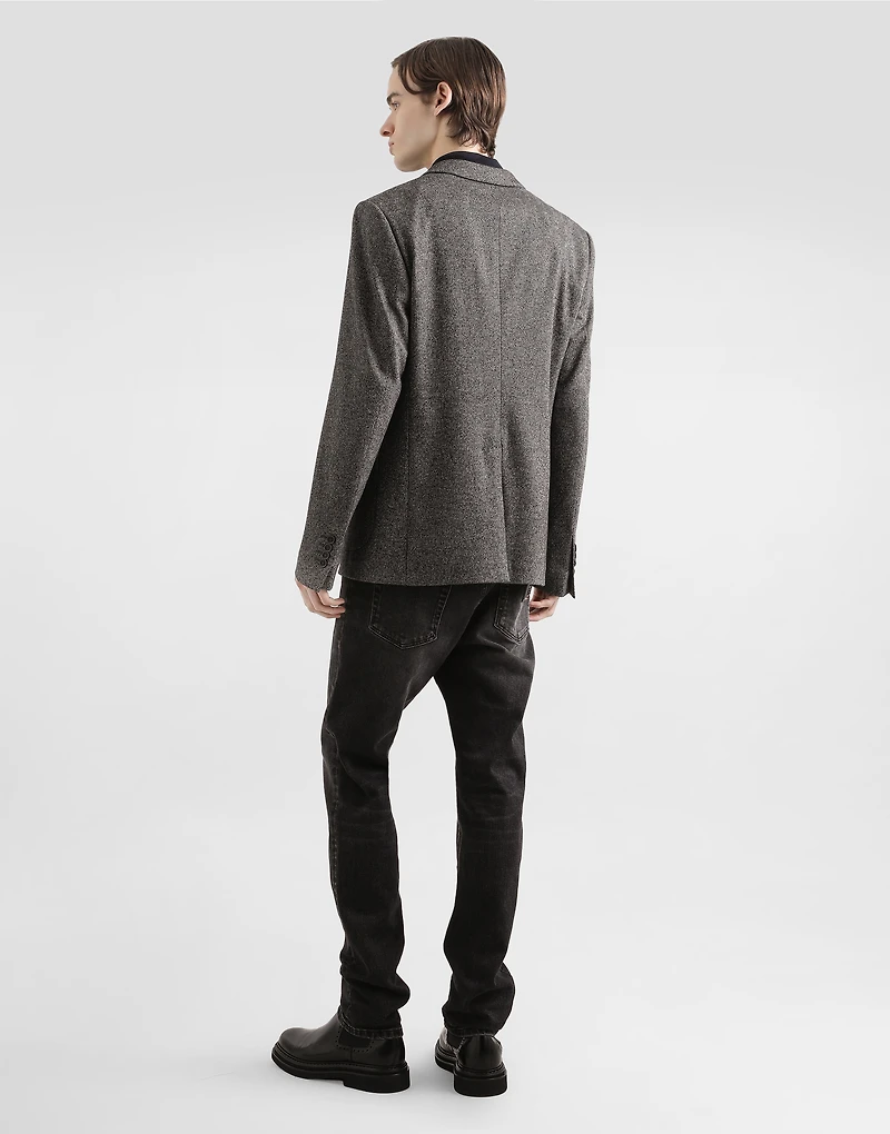 Fine-gauge wool polo shirt
