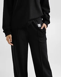 Flared jersey jogging pants with DG logo embroidery