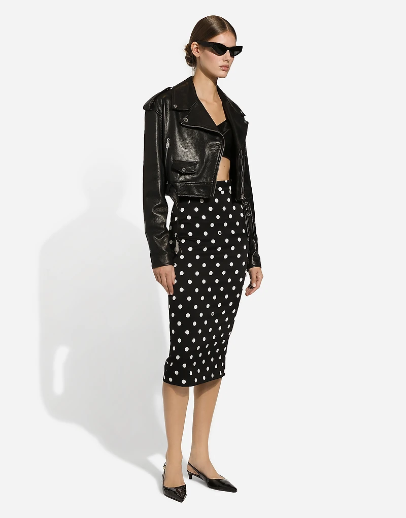 Plongé nappa leather biker jacket