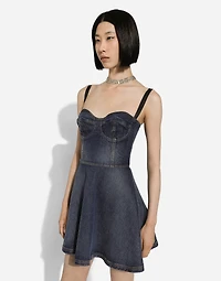 Short denim corset dress