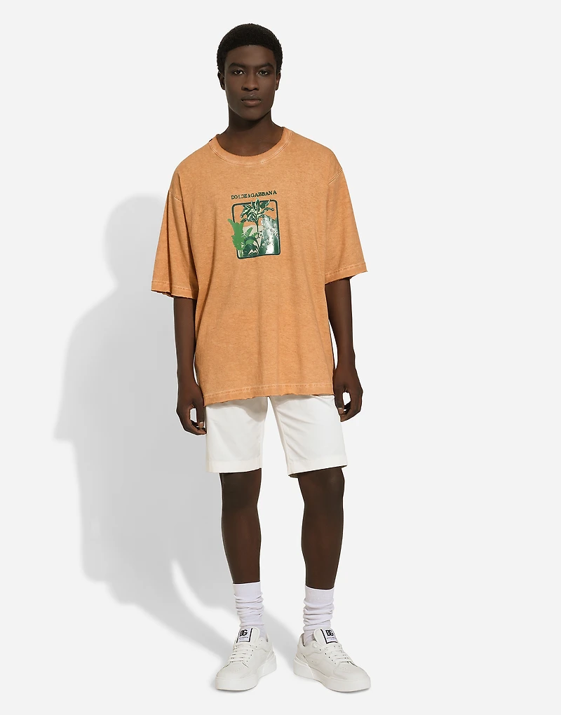 Stretch cotton shorts