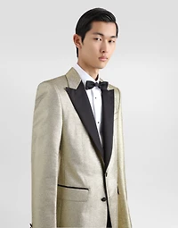 Single-breasted lamé jacquard tuxedo jacket