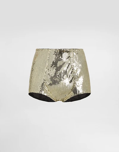 Sequined high-waisted panties