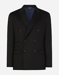Deconstructed double-breasted cashmere jacket