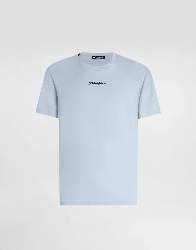 Cotton t-shirt with embroidery patch