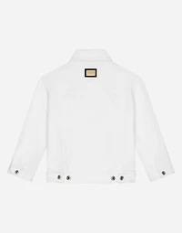 White stretch denim jacket