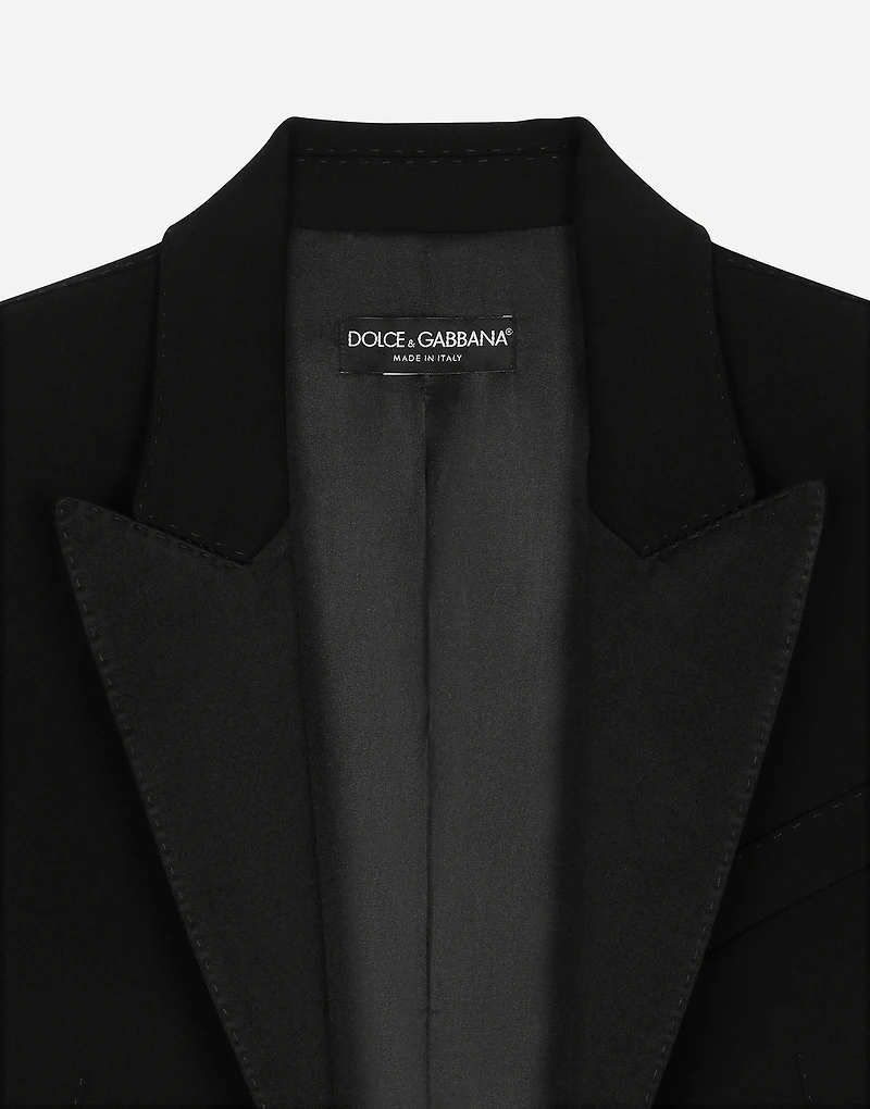 Wool gabardine Spencer tuxedo jacket