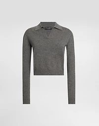 Cashmere polo pullover
