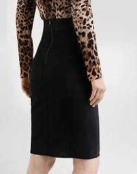 Midi skirt powernet and satin