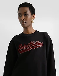 Cotton sweatshirt with patch