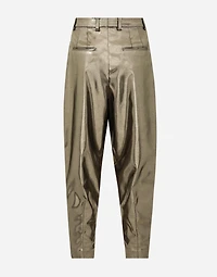 Foiled stretch satin pants
