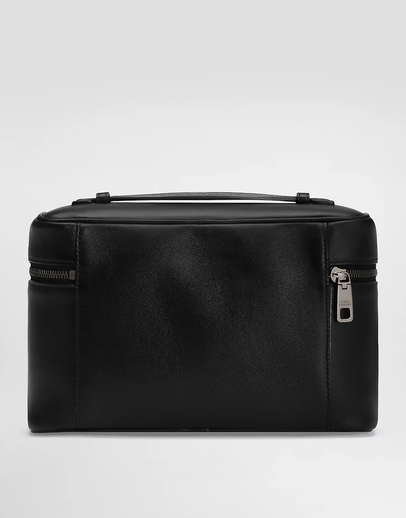 Calfskin nappa leather toiletry bag