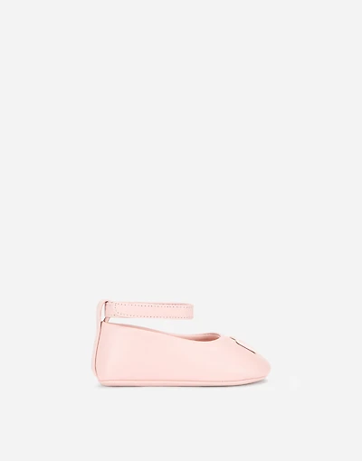 Nappa leather newborn ballet flats