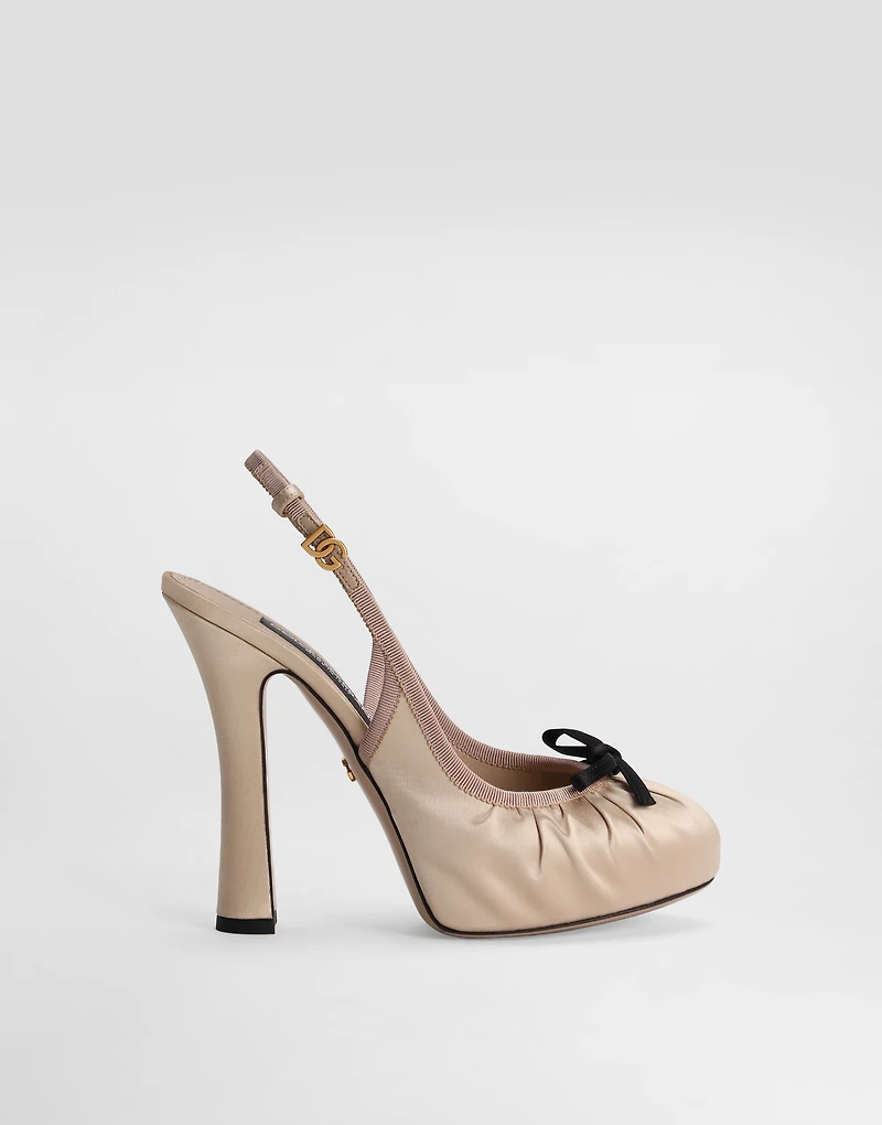Satin slingbacks