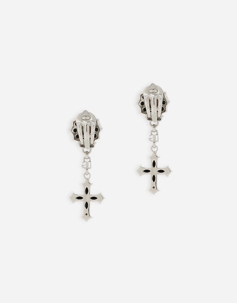 Drop earrings with crosses