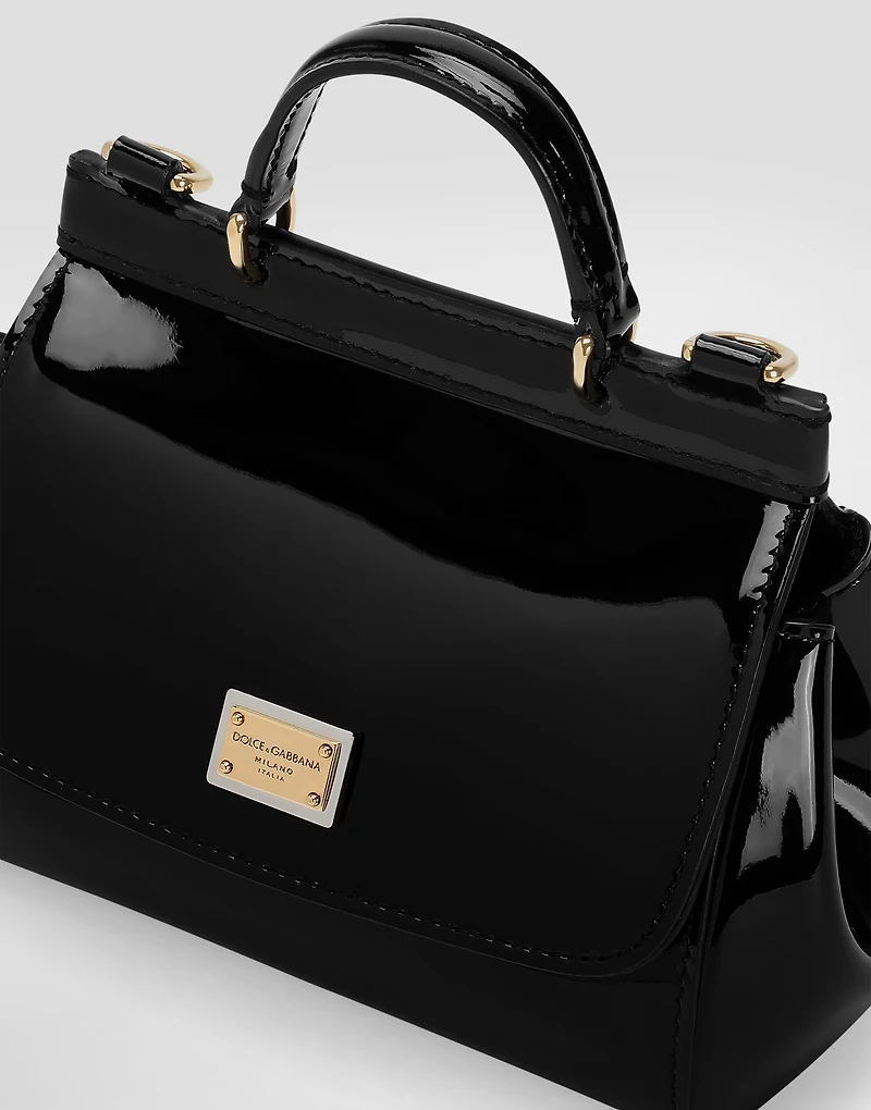 Patent leather mini Sicily bag