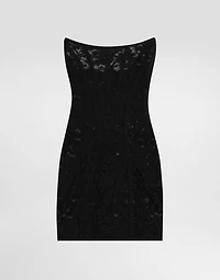 Short cordonetto lace corset dress