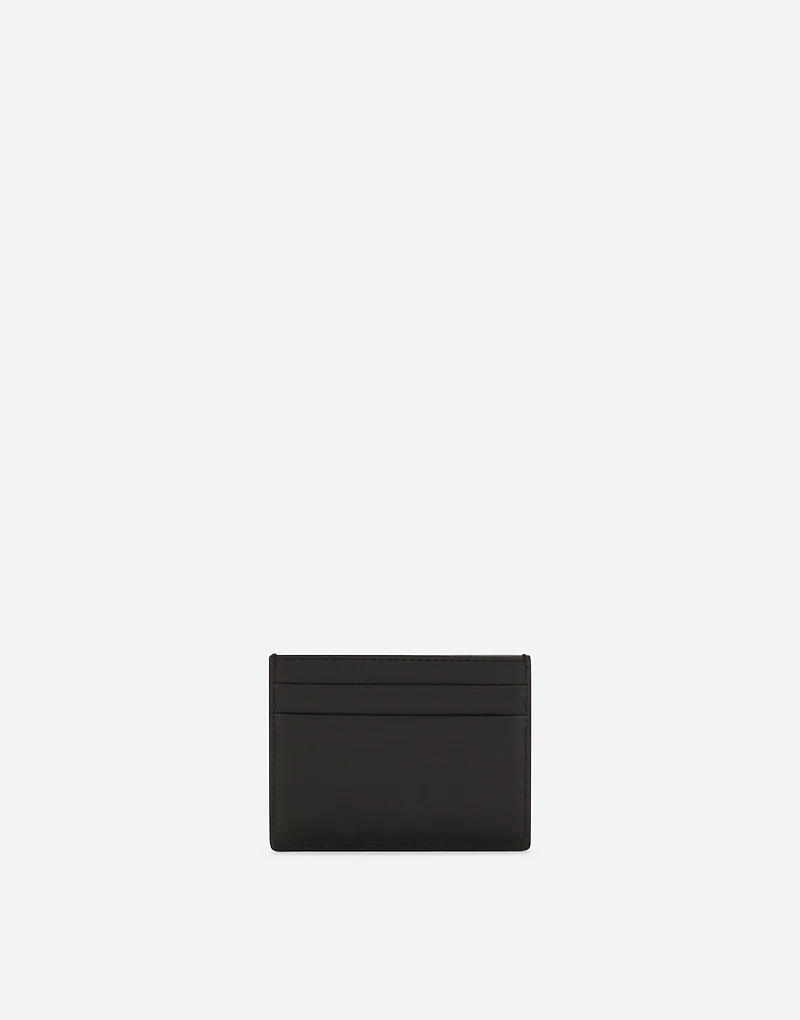 Calfskin card holder with DG logo