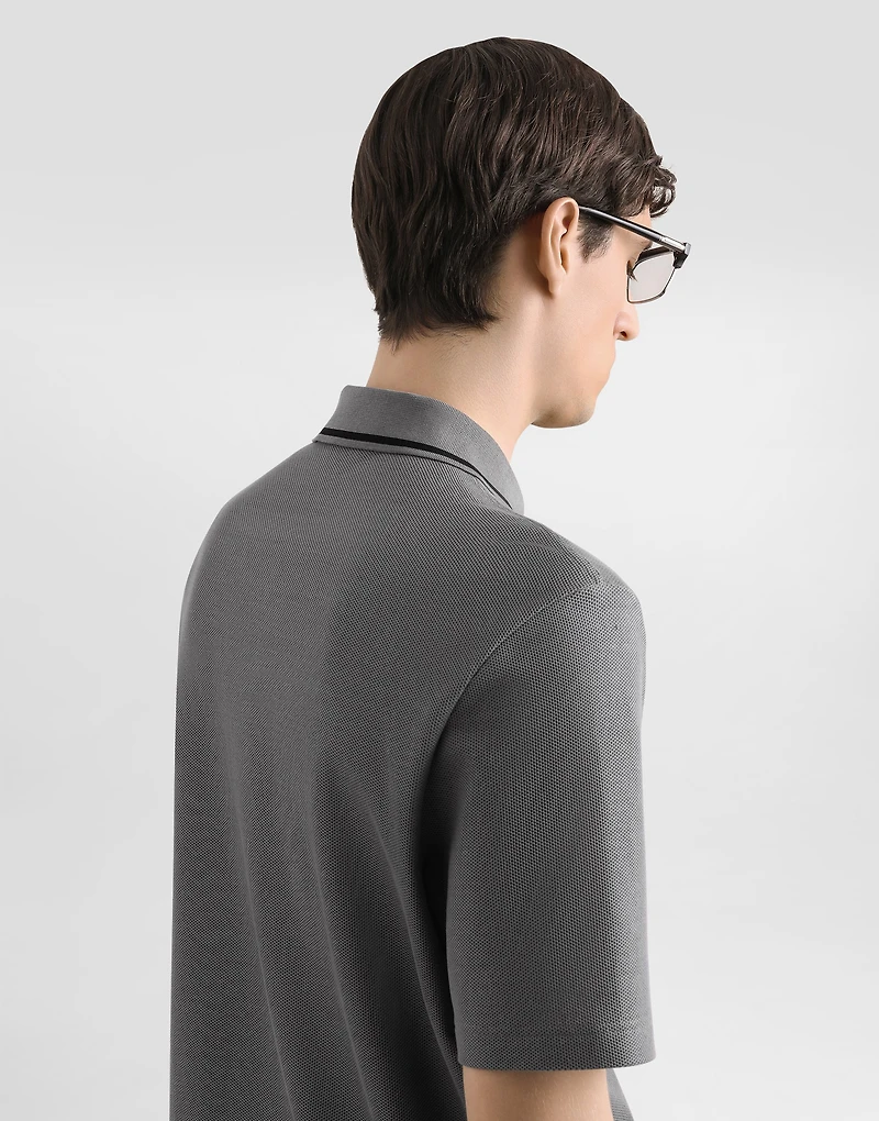 Cotton piqué polo shirt