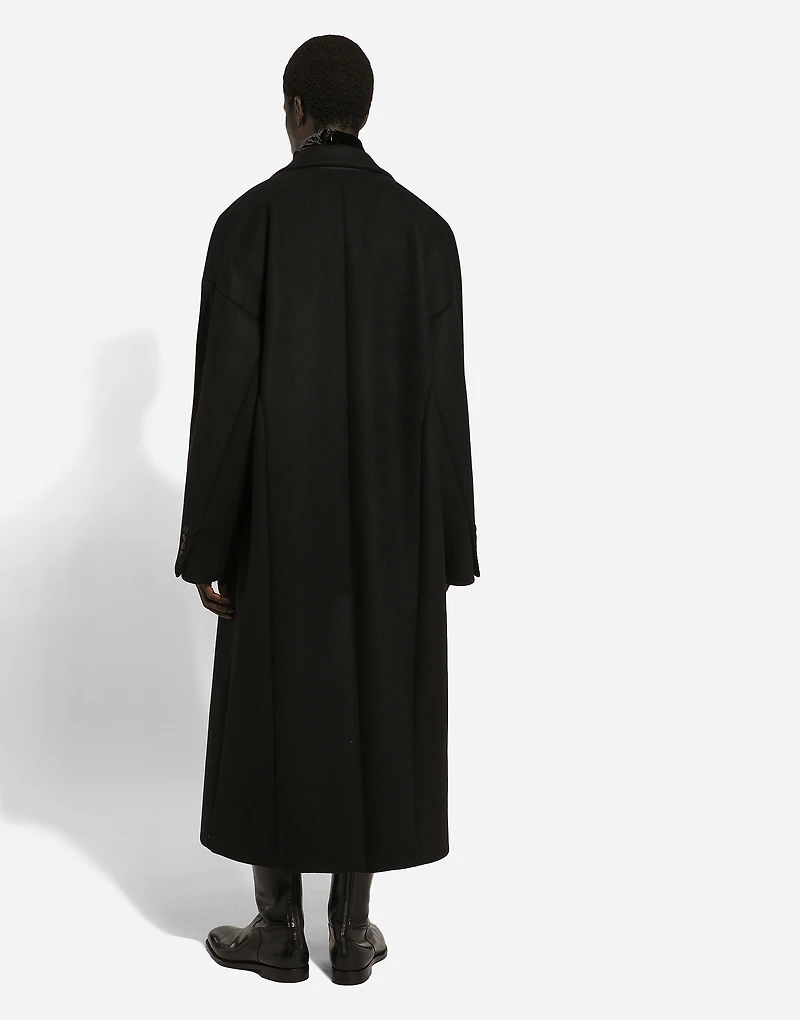 Oversize single-breasted wool coat