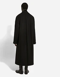 Oversize single-breasted wool coat