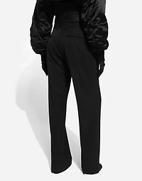 Flared woolen pants