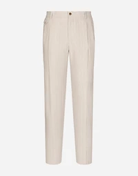 Pinstripe linen pants