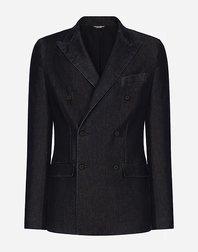 Double-breasted Taormina-fit denim jacket