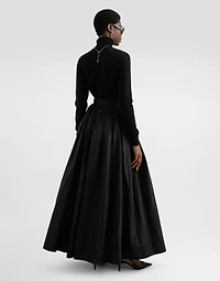 Long taffeta circle skirt