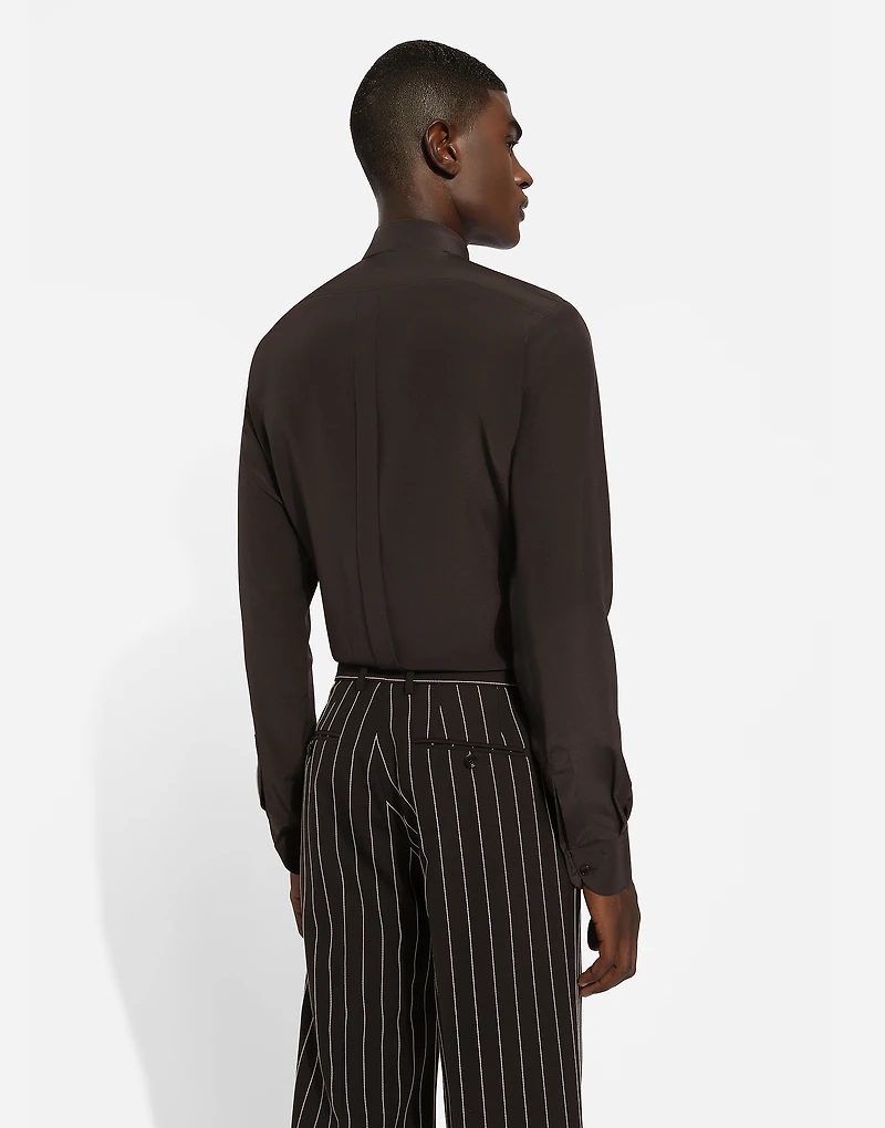 Silk Martini-fit shirt with front