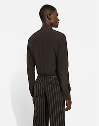 Silk Martini-fit shirt with front