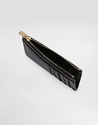 Calfskin card holder with DG logo