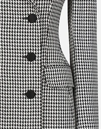 Double-breasted houndstooth jacket