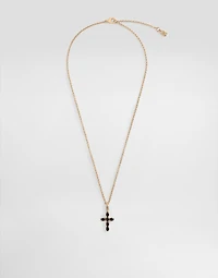 Fine chain necklace with cross