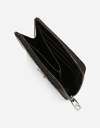 Coated jacquard card holder