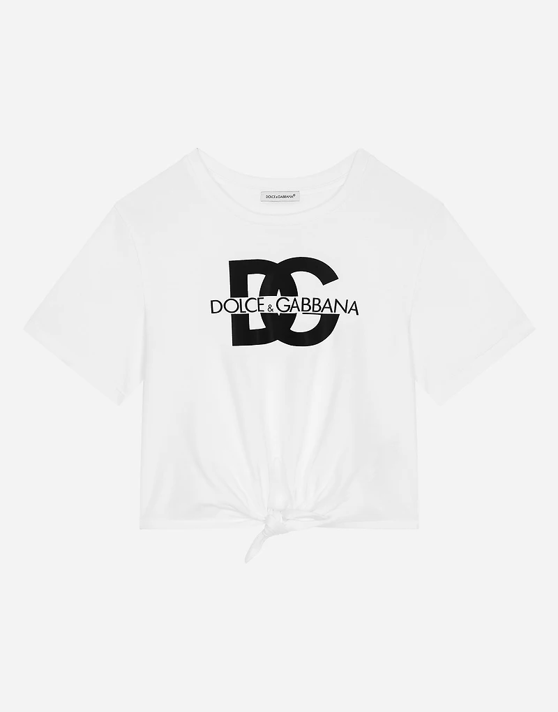 Jersey T-shirt with DG logo and bow