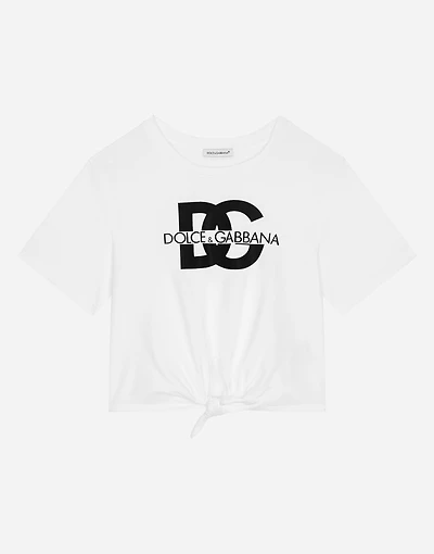 Jersey T-shirt with DG logo and bow