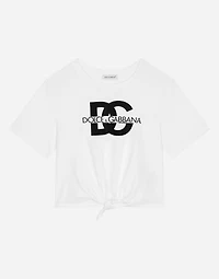 Jersey T-shirt with DG logo and bow