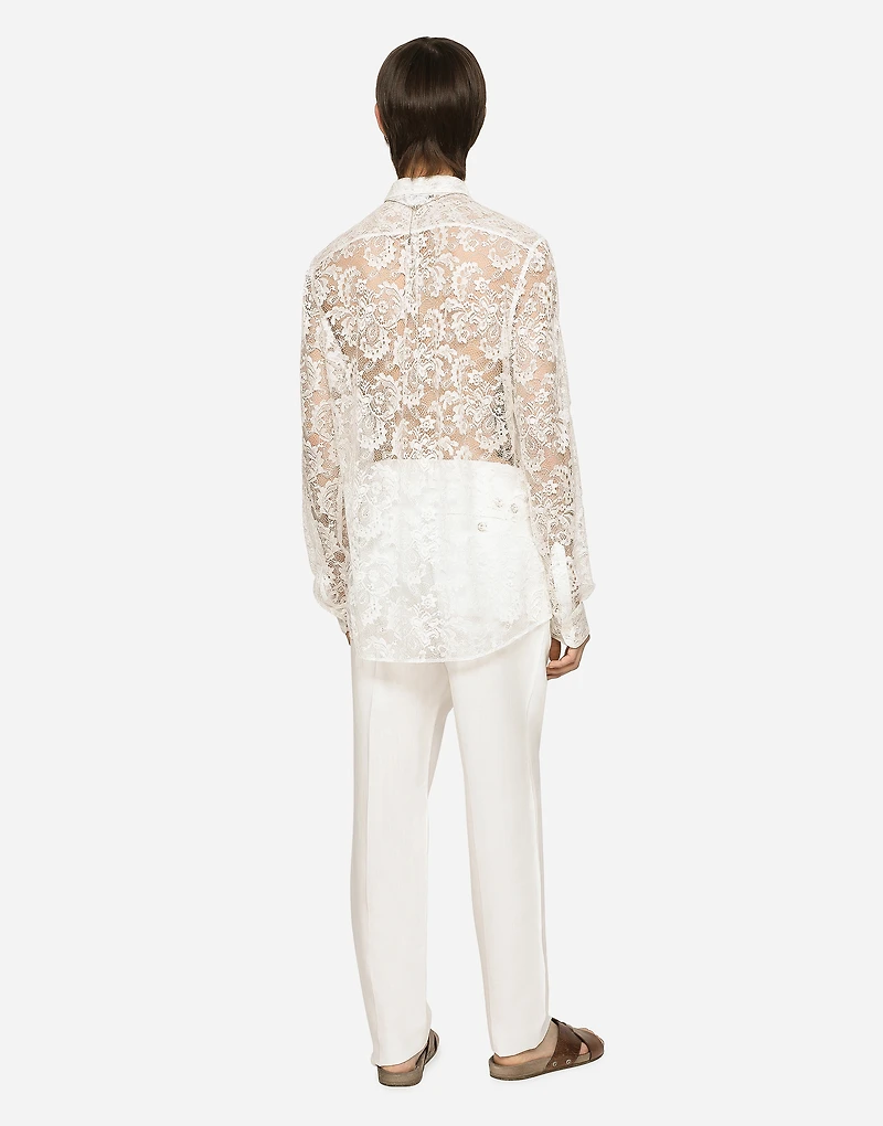 Lace Martini-fit shirt